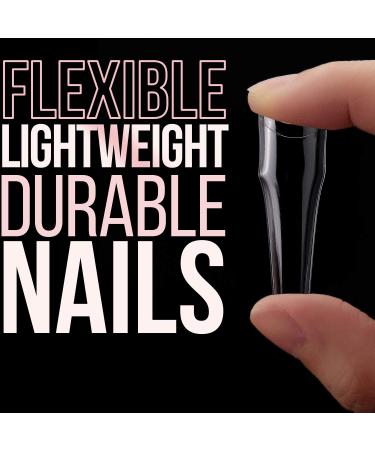 Makartt XXL Ballerina Press On Nail Set - Ultra Long Half Cover Tips & 4 Glue - 245 Pieces for Nail Art - Buy Online on GoSupps.com