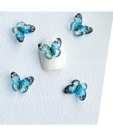 Butterfly Rhinestones Resin Stones Flat Back Rhinestones Diamonds For Supplies Jewelry Blue Big