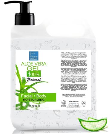 Pure Aloe Vera Gel 100% Natural 1000 ml 1 kg DIY Cosmetics Face & Body Care Moisturiser Hair Repair After Sun Soothing Gel Wax Aftercare Canary Islands Fresh and Natural Aloe Vera 1 l (Pack of 1) - Buy Online on GoSupps.com