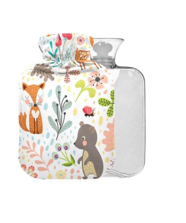 Hot water bottle with cover 1 l small hot water bag for pain relief children men and women BAP-free