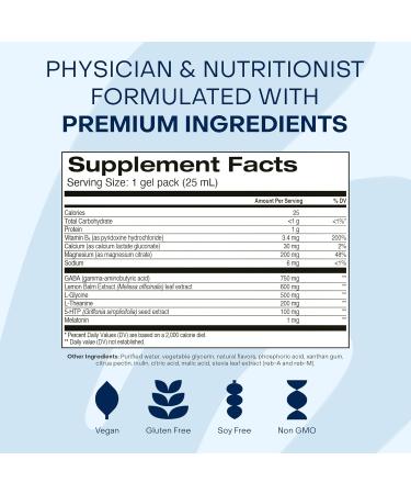 Healthycell REM Sleep Aid Supplement for Adults - Liquid Gel Extra Strength Sleep Supplement with Melatonin Magnesium L-Theanine GABA & Natural Calming Herbs - 30 Gel Packs Cherry Flavored 0.84 Fl Oz (Pack of 30) - Buy Online on GoSupps.com