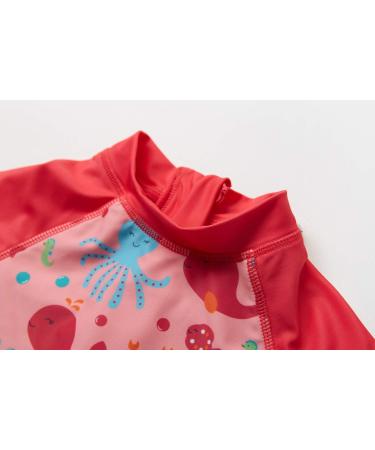 BONVERANO Baby Girls Sunsuit UPF 50+ One Piece with Sun Hat - Watermelon Red, 6 Months - Buy Online on GoSupps.com