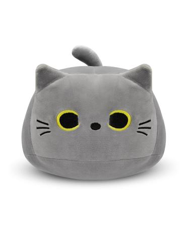 DNFASCHI Gray Cat Plush Toy Soft Cat Stuffed Animal Cat Plushie for Kids 20cm Cute Grey Cat Stuffed Doll For Kids Birthday Gifts (Gray 20cm)