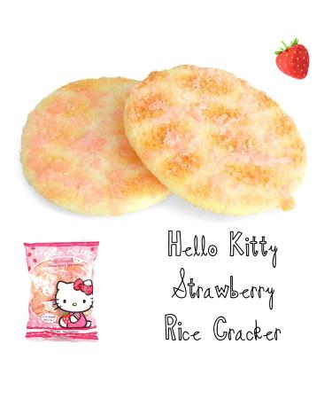 Hello Kitty Strawberry Rice Crackers - Great Snacks for Adults & Children | Party Favors, Birthday Gifts & School | Pack of 2 3.95oz Packs - Buy Online on GoSupps.com