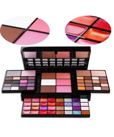 PhantomSky 74 Colors Eyeshadow Palette - Complete Makeup Kit with Lip Gloss Concealer Powder & Blush for Professionals & Daily Use - Buy Internationally - Buy Online on GoSupps.com