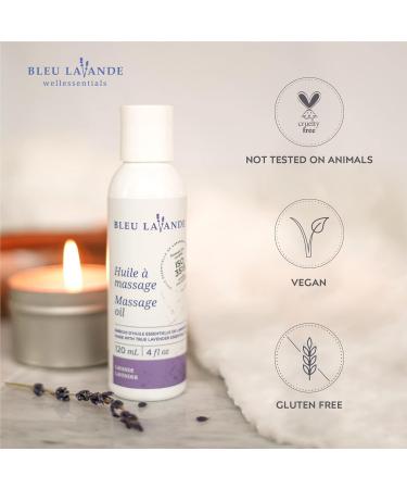 Buy Bleu Lavande 2 Pack Natural Lavender Massage Oil - 100% Pure Vegan Cruelty-Free No Artificial Fragrances - 2X 4 Fl Oz - Buy Online on GoSupps.com