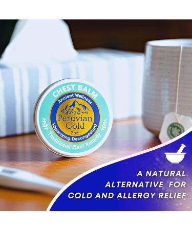 Peruvian Gold Chest Rub Balm - Soothe Colds, Cough, and Allergies with Eucalyptus and Pine - Buy Online on GoSupps.com