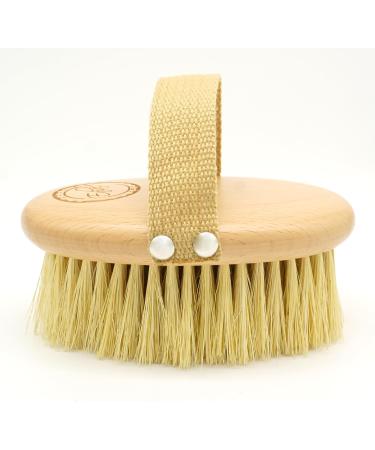 Vegan Soft Touch Body Brush | 100% Natural Bristles | Eco-Friendly Dry Brush for Cellulite | Beech Wood & Sisal Fibers | Plastic-Free Massage Brush - Buy Online on GoSupps.com