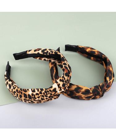 Belerry 2 Pack Leopard Hairbands | Stylish Knot & Turban Headbands for Women & Girls | Trendy Wide Headband Set for International Shipping - Buy Online on GoSupps.com