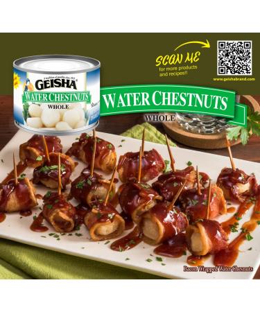 GEISHA Water Chestnuts Whole 8OZ (Pack of 12) | Kosher Certified, Gluten-Free, No Salt & Sugar | Less than 100 Calories - Buy Online on GoSupps.com