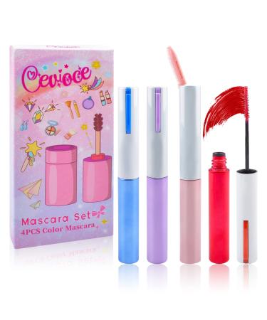 Cevioce 2 in 1 Lash Washable Mascara Set Lengthening and Volumizing Eye Primer Telescopic Lift Eye Makeup Long-Lasting Smudge-Proof Cruelty-Free Eyelashes Mascara for Girls Kids - Buy Online on GoSupps.com