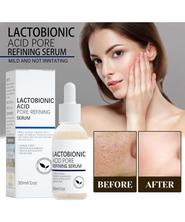 Lactobionic Acid Pore Refining Serum Lactobionic Acid Pore Shrink Face Serum Shrink Pore Reduce Fine Lines Facial Liquid Lactobionic Acid Skin Tightening Oil for Face Anti-Wrinkle 30ml - Buy Online on GoSupps.com