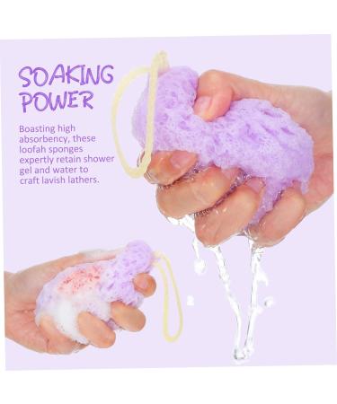 5pcs Exfoliating Sponge Bath Balls - Body Wash Scrubber & Skin Cleaning Shower Sponge - Buy Online on GoSupps.com