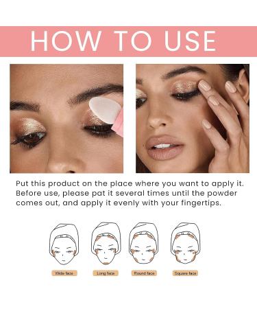 3 Colors Shimmer Highlighter Powder - Fairy-Like Patting Powder for Face & Body Makeup (01) - Buy Online on GoSupps.com