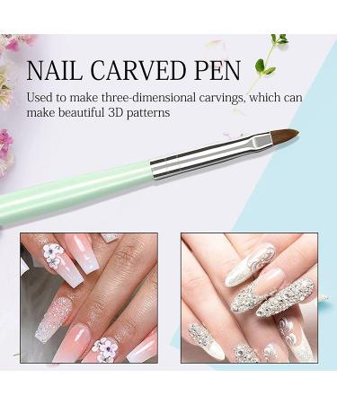 Nail Art Brushes Set for Salon Quality Manicures - Gel Polish Design Pen, Nail Extension & Builder Gel Brush, Liner Brush, Dotting Pen - DIY Manicure Tools - Buy Online on GoSupps.com