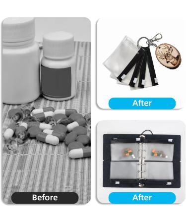 20 Reusable Black Pill Organizer Pouches - Zippered Clear Plastic Travel Bags for Medicine Storage - Buy Online on GoSupps.com