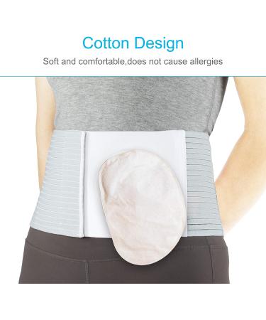 REAQER Adjustable Ostomy Hernia Belt - Unisex Stoma Support with Stoma Opening for Colostomy Bag - Prevent Parastomal Hernia - Waist 34.6-38.6 - Buy Online on GoSupps.com