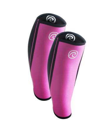 Rehband neopren calf bandage 1 piece or 1 pair compression bandage for calf and shin shin protection for Deadlifts XS Pink - 1 pair