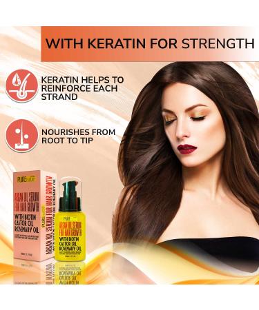 Moroccan Argan Oil Hair Serum with Keratin - Heat Protectant Treatment for Frizz-Free Styling - For Men and Women with Curly, Wavy, and Frizzy Hair - Buy Online on GoSupps.com
