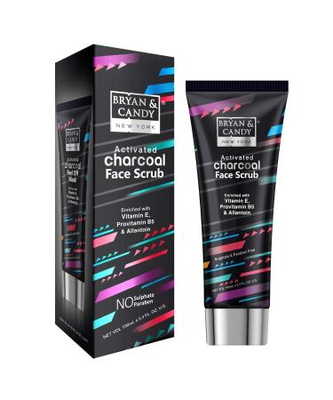 BRYAN & CANDY Activated Charcoal Face Scrub Enriched With Vitamin E Provitamin B5 & Allantoin (100 Ml) (Pack Of 1)