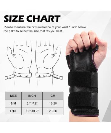 Buy Adjustable Wrist Brace for Carpal Tunnel Relief - Maximum Support Splint for Right Hand Ideal for Tendonitis & Arthritis - Night Support for Men & Women - Black & Rose Red S/M - Buy Online on GoSupps.com