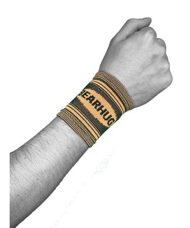 Bearhug Wrist Support for Men and Women - Wrist Brace for Arthritis Repetitive Strain Injury and Joint Pain - Bamboo Compression Wrist Strap for Sports Gym and Pain Relief S Single