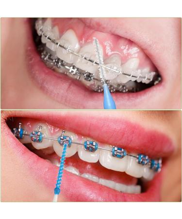 Llmsix Interdental Brushes 250 Portable Silicone Dental Floss Sticks with Storage Box | 5 Colors for Effective Tooth Cleaning - Buy Online on GoSupps.com