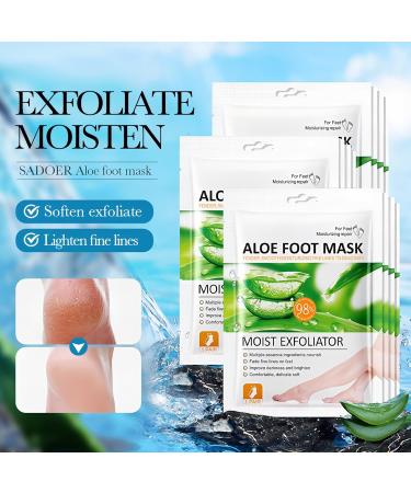 6 Paires de Masques Exfoliants Pieds l'Aloe Vera Soin Hydratant et Peeling Doux pour Pieds Secs limine Peau Morte et Callosit s Pour des Pieds Doux et Renouvel s - Buy Online on GoSupps.com