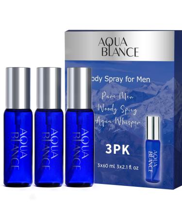 Body Spray For Men 2.1 Fl Oz/60 ML Travel Size 3-Pack Set Fresh 2.1 Fl Oz (Pack of 3)