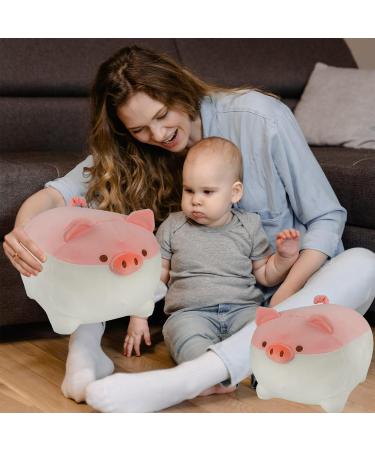 Locisne Pink Pig Plush Pillow Chubby Animal Toy 40CM - Kawaii Cute Comfortable Doll Cushion for Home Decor & Gifts - Buy Online on GoSupps.com
