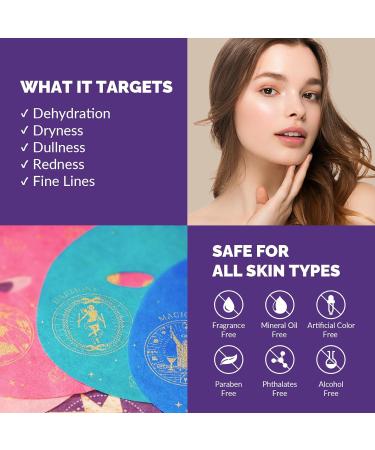 ZealSea Hydrating Face Masks - Collagen Hyaluronic Acid & Diamond Powder - Anti-Aging Facial Sheet Mask Set for Women - 6 Pack Skincare - Buy Online on GoSupps.com