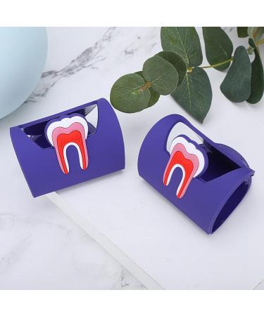 Verdant Touch Tooth-Shaped Card Holder - Purple Dental Stand & Gift for Dentists | Set of 2 - Buy Online on GoSupps.com