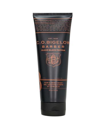 C.O. Bigelow Elixir Black Pepper Hair and Body Wash for Men - 8 fl oz | Bourbon & Sandalwood Scented Shampoo & Cleanser - Buy Online on GoSupps.com