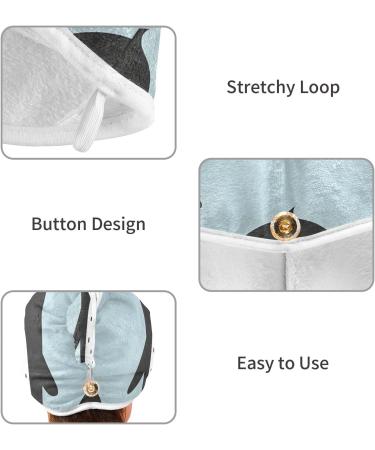 Clever Penguins Hair Towel 2 Pack - Super Absorbent Quick Dry Hair Turbans for Women & Girls - Buy Online on GoSupps.com