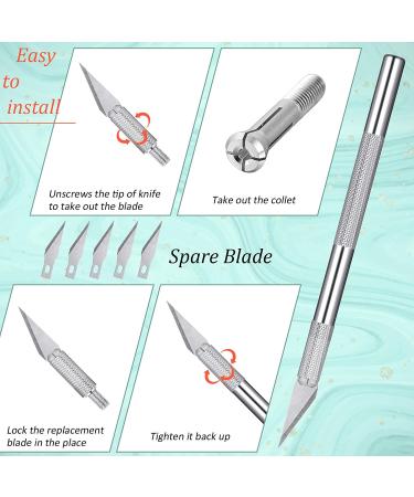 French Nail Trimmer Set - Stainless Steel Cutter with 5 Spare Blades for Acrylic Nails - DIY Manicure Tool with 2 Handles - Silver - Buy Online on GoSupps.com