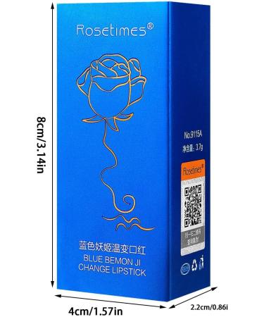  Rosixehird Blue Magic Lipstick Color Changing Lipstick Blue Lipstick Long Lasting Waterproof Tinted Lip Balm for Women Girls - Buy Online on GoSupps.com