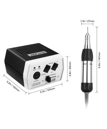 JSDA JD 400 Premium Nail Miller - Professional Electric Nail Cutter for Gel Nails 30 000 RPM Includes 6 Bits | Perfect for Home & Studio Use - Buy Online on GoSupps.com