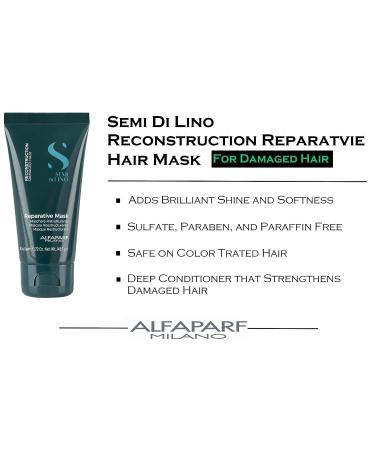 Alfaparf Milano Semi Di Lino Travel Size Mask 1.72 oz - Reparative Treatment for Damaged Hair - Buy Online on GoSupps.com