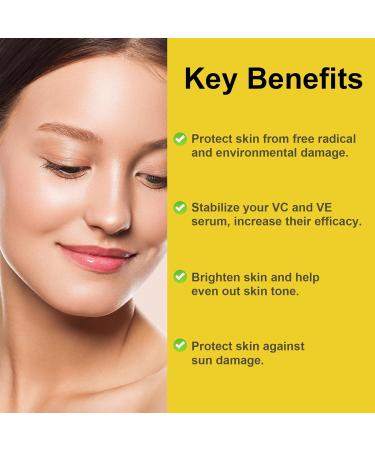 Pure Ferulic Acid Powder - 1.2 oz | Natural Antioxidant for Vitamin C & E Stability | Protect Skin from Damage | DIY Skincare Creams & Serums - Buy Online on GoSupps.com