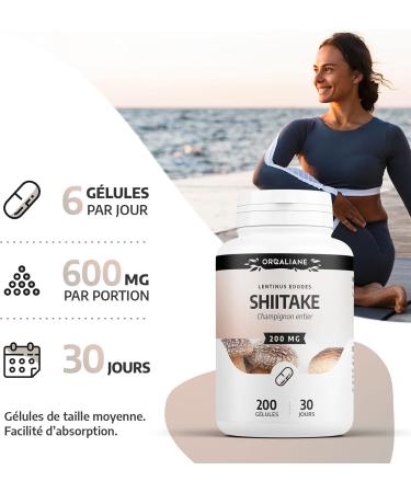 Shiitake 200mg - 200 capsules - Buy Online on GoSupps.com