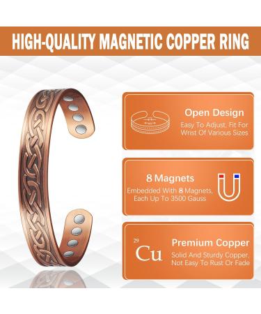 Magnetic Therapy Arthritis Bracelet | Pure Copper Men's Bracelet for Pain Relief | Alleviate Arthritis & Carpal Tunnel - Buy Online on GoSupps.com