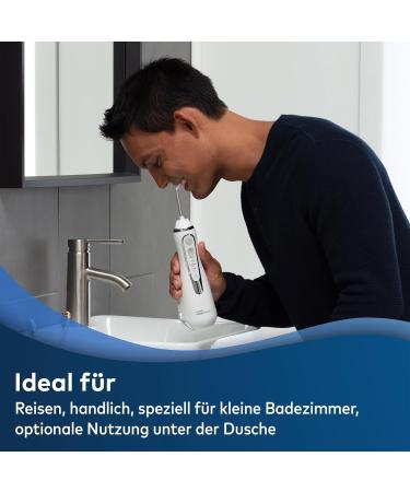 Waterpik Cordless Oral Shower - Advanced 4x Pressure Settings Adjustable 3.1 to 5.2 Bar Induction Charging - Wireless & Portable - Buy Online on GoSupps.com