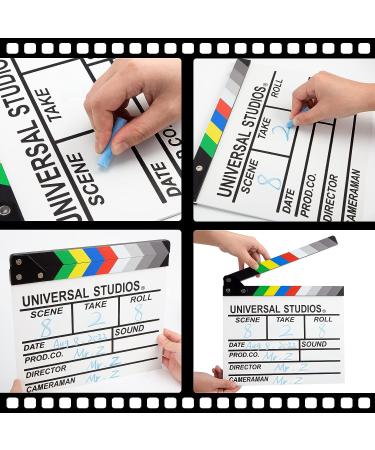 MCPINKY White Wooden Clapper Board - Rainbow Film Slate for Director Props - Buy Online on GoSupps.com