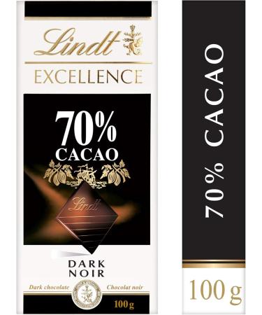 Lindt EXCELLENCE 70% Cacao Dark Chocolate Bar 100 Grams & EXCELLENCE Sea Salt Dark Chocolate Bar 100 Grams - Buy Online on GoSupps.com