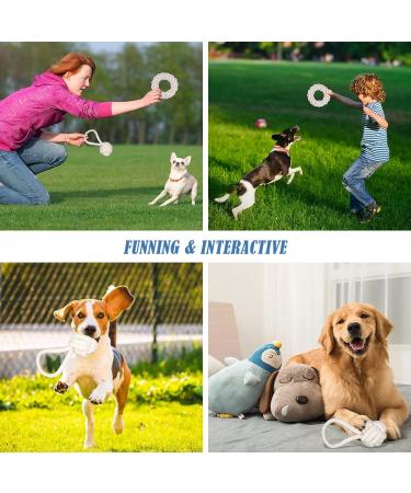 100% Natural Hemp Dog Toys Set - Durable Rope & Knot Ball for Training | Perfect for Puppies Medium & Large Dogs - Buy Online on GoSupps.com