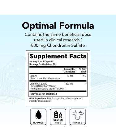 Theralogix OptiFlex-C Chondroitin Sulfate - 90-Day Supply - Chondroitin Capsules - Support Healthy Joint Function and Mobility - Joint Support Supplement for Women & Men - NSF Certified - 180 Capsules - Buy Online on GoSupps.com