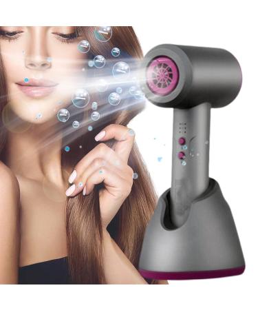 Rechargeable Travel Cordless Hair Dryer Portable Hairdryer with Narrow Nozzle Movable Wireless Hot/Cold Air Blow Dryer Mini Blow Dryer for Art Painting/Outdoor
