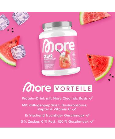 More Clear Glow Peptides Watermelon 600g | Supports Muscles Skin Joints & Tendons | Quality Tested - Made in Germany | International Shipping Available - Buy Online on GoSupps.com