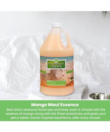 Best Shot Scentament Spa for Pets - Mango Maui Tearless Hypoallergenic Shampoo & Body Wash (1 Gallon) - Reduces Tear Stains Seasonal Facial Spa - Buy Online on GoSupps.com