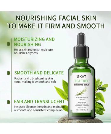 Tea Tree Oil Serum Tea Tree Oil Acne Serum Tea Tree Oil Facial Serum Oil Control Moisturising Reduce Acne Blackheads Pigmentation Shrink Pores Tea Tree Acne Treatment Serum 50ml - Buy Online on GoSupps.com